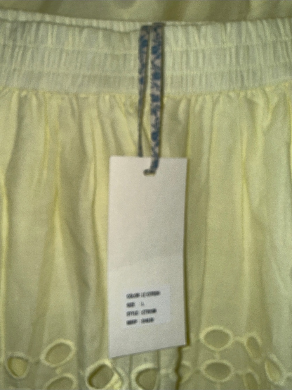 NWT Jennifer & Grace butter yellow eyelet embroidered skirt tank set - Picture 4 of 7